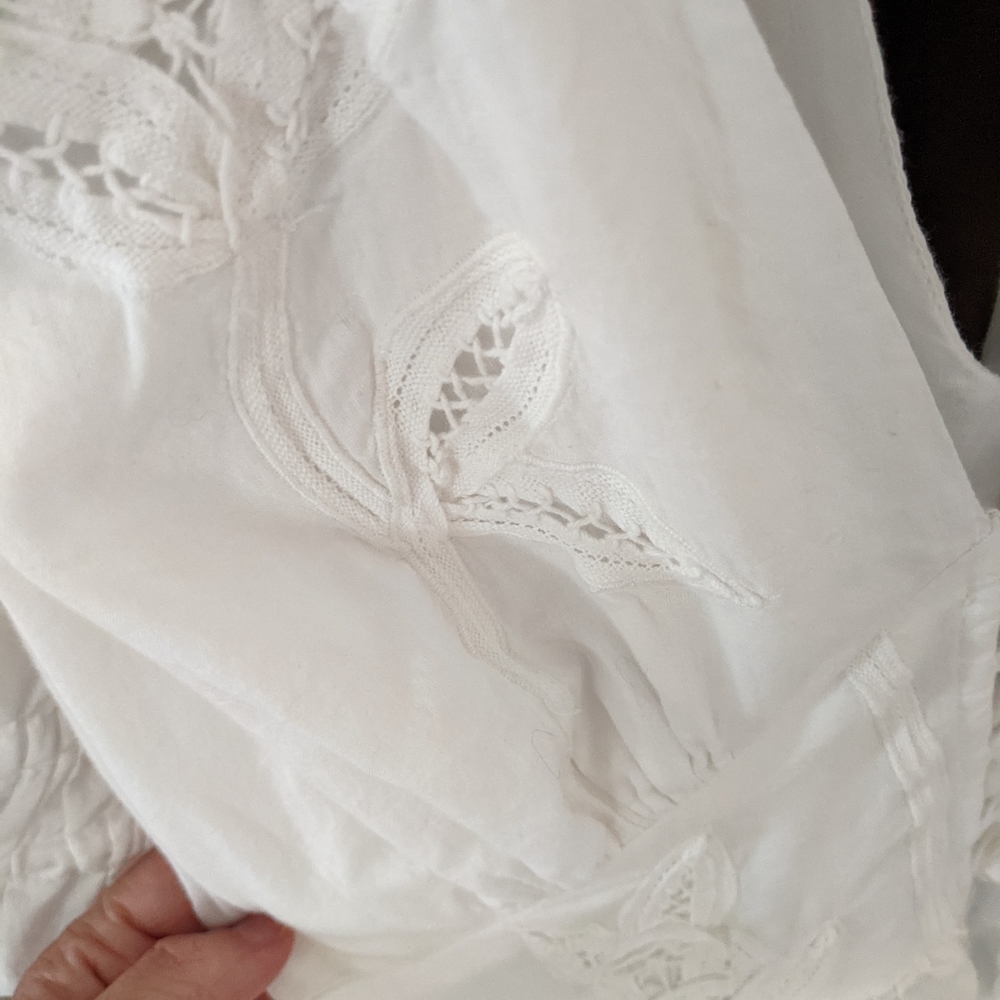 Cleobella White Eyelet V-Neck Midi Dress - Picture 9 of 16